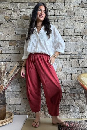 Jo Jo Quirky Classic Barrel Pant Sangria